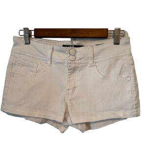 Reve Jeans Juniors Med Neutral White Vacation Summer Denim Shorts Beach Sexy